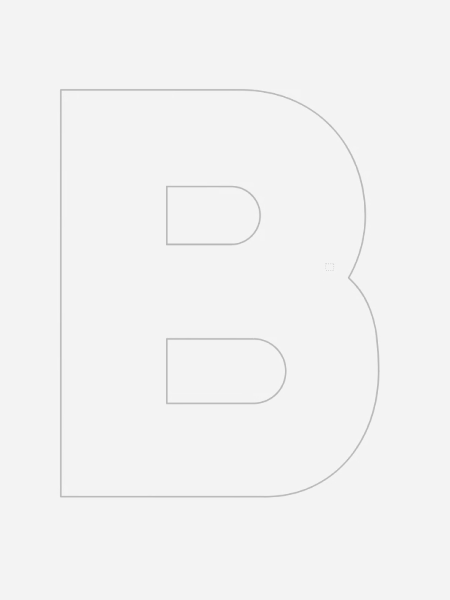 Visuel identitet B font