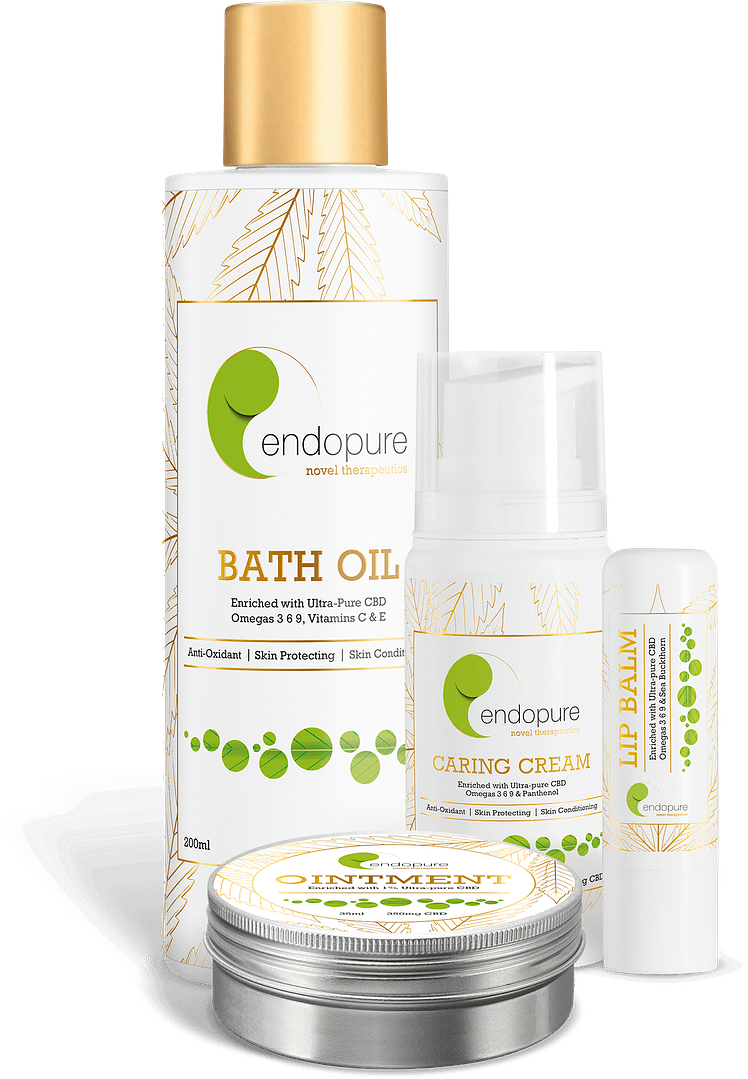 Design af emballage til Endopure – moderne og eksklusivt design af kosmetikemballage med fokus på branding, struktur og æstetik.